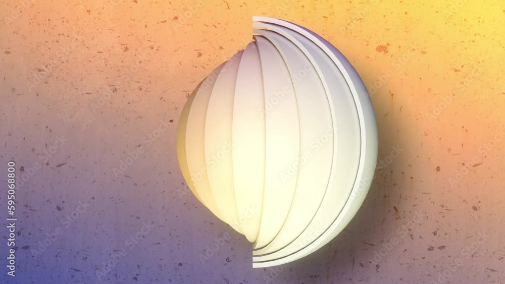 Poster Rotation of an abstract geometric shape. 3d rendering loop animation HD
