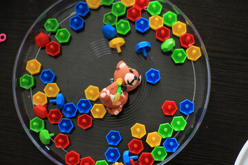 puzzle toy colored child playing