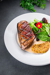 duck breast roasted meat poultry meal food snack on the table copy space food background rustic top view