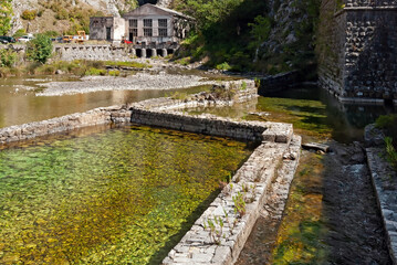 Fototapeta na wymiar Kotor city canals in Montenegro