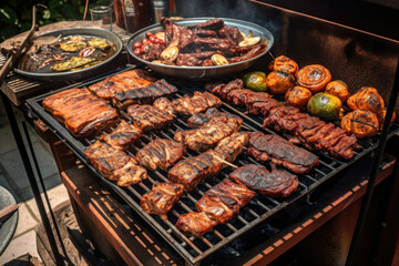 A Delicious Spread of Barbecue Delights. Generative Ai