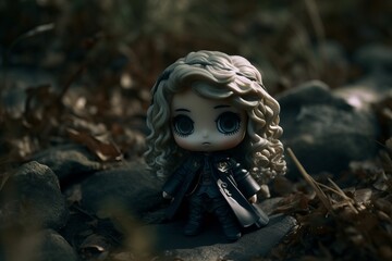 doll wizzard mysterious atmospehere, cinematography ,chibi