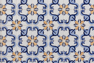 Old portuguese azulejo tiles