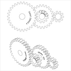 Gear Assembly and Animations, mechanical, engineering, industrial, Automation, 4.0 technology, Industry 4.0, manufacture, AI, Gear, Gear Assembly