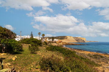 Beautiful view of Luz beach in Lagos region