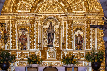 Golden church altar details