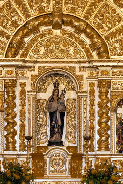 Golden church altar details