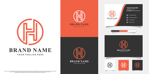 craetive latter logo design initial h Premium Vector