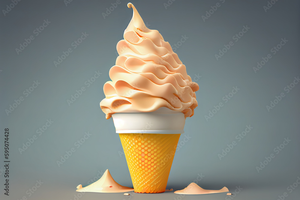 Poster soft serve ice cream. generative ai