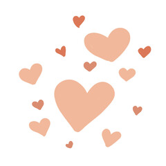 A pink heart vector isolated for design or valentines gift