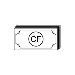 Comoros Currency Symbol, Comorian Franc Icon, KMF Sign. Vector Illustration