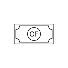 Comoros Currency Symbol, Comorian Franc Icon, KMF Sign. Vector Illustration