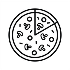 pizza icon simple design art eps 10