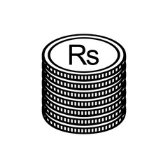 Mauritius Currency Symbol, Mauritian Rupee Icon, MUR Sign. Vector Illustration