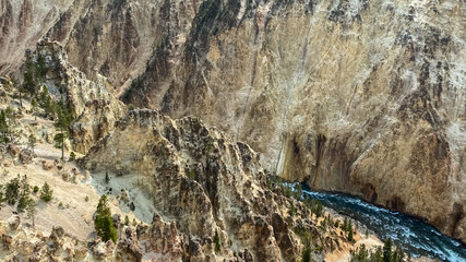 Yellowstone river in Grand Canyon of Yellowstone National Park
