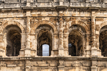 Ancient Roman Amphitheater in Nimes, France