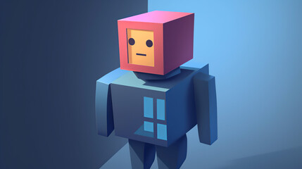 cube, robot, 3d, technology, business, equipment, camera, computer, object, illustration, switch, red, character, plastic, home, metal, concept, generative ai,