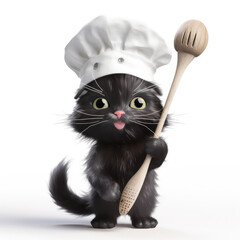 Chef Whiskers: Cute Cat Cooks Up Fun in the Kitchen