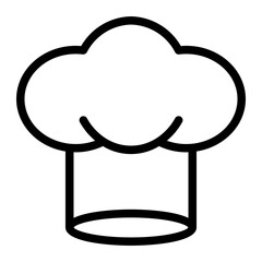 chef hat line icon