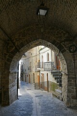 Fototapeta na wymiar The Apulian village of Pietramontecorvino, Italy.