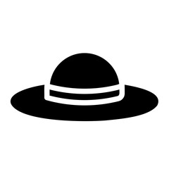 pamela hat glyph icon