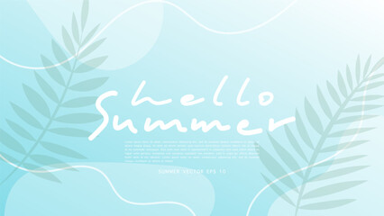 Fototapeta na wymiar Hello Summer background , Flat Modern design, illustration Vector EPS 10