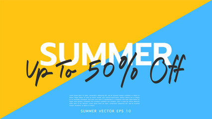 Summer up to 50% off  background , Flat Modern design, illustration Vector EPS 10