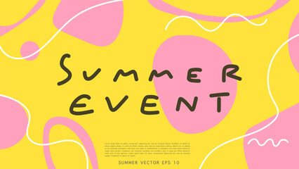 Summer event background , Flat Modern design, illustration Vector EPS 10