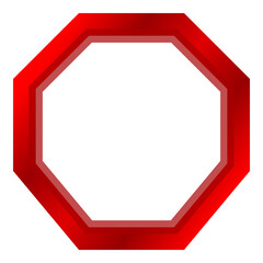 3d render of a stop sign
