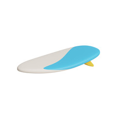 3d surfboard summer icon
