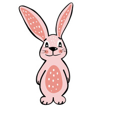 Cute pink bunny 