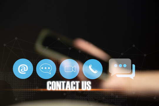 Contact us or our customer support hotline where people connect. and touch the contact icon on the virtual screen.