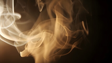 Beautiful abstract light background with puffs of ivory smoke with interesting dramatic backlighting. © Prasanth