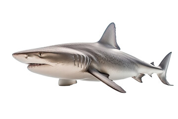 Shark isolated on transparent backgound. Generative AI