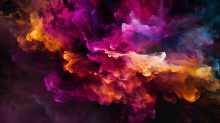 Obraz na płótnie Canvas an abstract digital painting of nebula. generative AI
