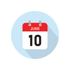 June 10 Concept Design. Vector Illustration.	