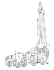 Rocket missile launcher vehicle truck ballistic weapon equipment