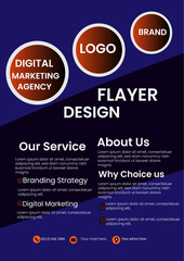 Obraz premium Corporate business flyer template design set with nebi , blue, orange and black color. marketing, business proposal, promotion, advertise, publica new digital marketing flyer set. 