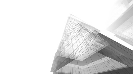 Abstract architecture background 3d illustration
