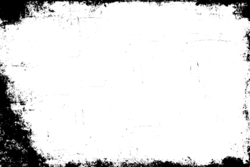 Grunge border texture background. Abstract frame overlay. PNG graphic illustration with transparent background.