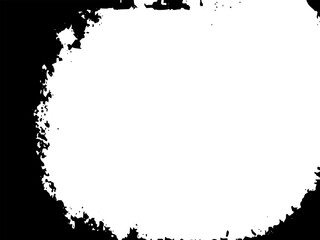 Grunge border texture background. Abstract frame overlay. PNG graphic illustration with transparent background.