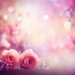 Blurred mothers day background with flowers