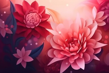Fototapeta na wymiar Blurred mothers day background with flowers