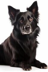 Fototapeta premium Black dog isolated on white