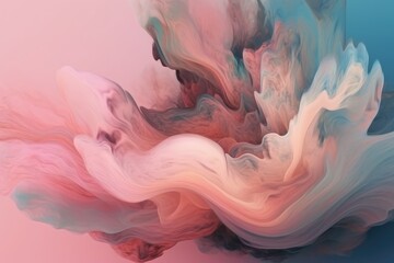 Generative ai illustration of delicate abstract pink color mixing