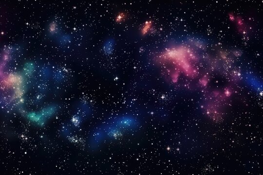 Dark galaxy patterned background generative ai © Tymofii