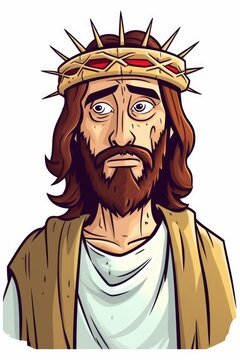 Man cartoon like Jesus