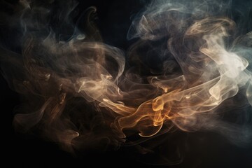 Smoke in dark background creative digital illustration