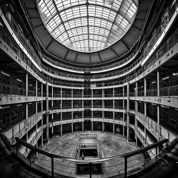 Panopticon prison interior - generative AI