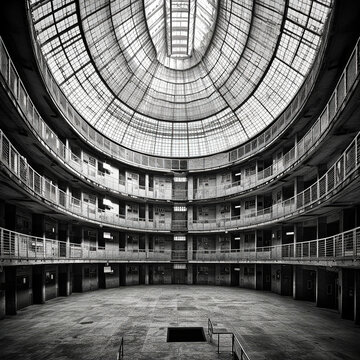 Panopticon prison interior - generative AI